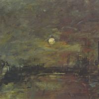 Boudin Dusk Over The Port Of Le Havre - 1875