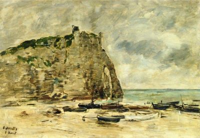 art oil painting reproduction of  Boudin Etretat La Falaise D Aval - 1892 museum quality handmade