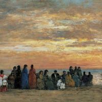 Boudin Figures A La Plage De Trouville - 1869