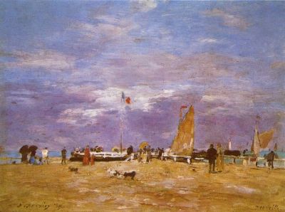art oil painting reproduction of  Boudin La Jete E De Deauville - 1869 museum quality handmade