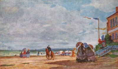 art oil painting reproduction of  Boudin La Plage De Trouville - 1863 museum quality handmade