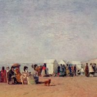 Boudin La Plage De Trouville - 1868