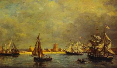 art oil painting reproduction of  Boudin Le Port De Camaret museum quality handmade