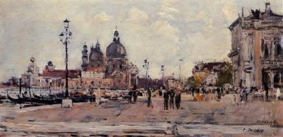 art oil painting reproduction of  Boudin Pier In Venice - 1895 museum quality handmade