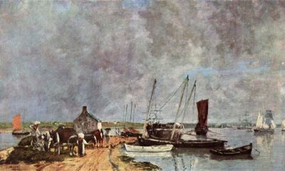 art oil painting reproduction of  Boudin Port De Mer - 1870 museum quality handmade