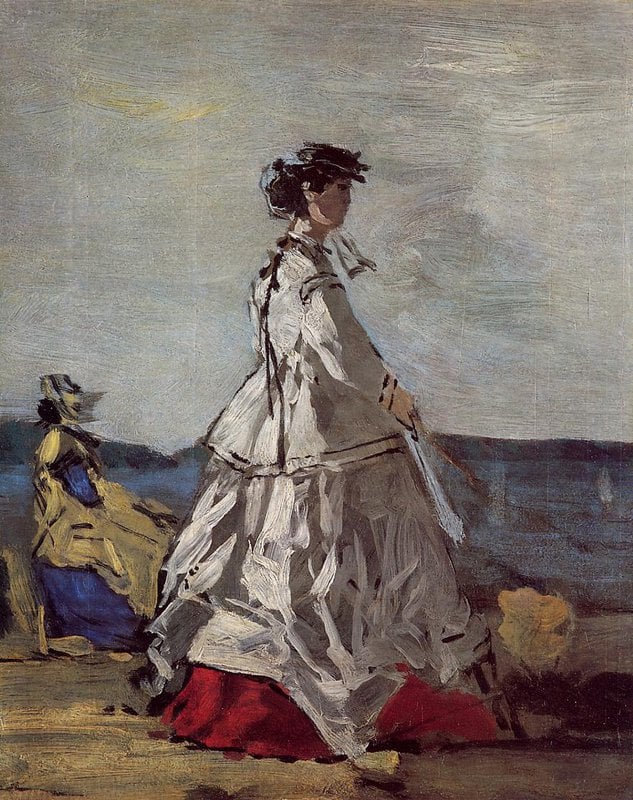 Boudin Princess Pauline Metternich On The Beach - 1865 museum quality