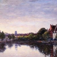 Boudin Rotterdam. A Corner Of The Basin - 1877