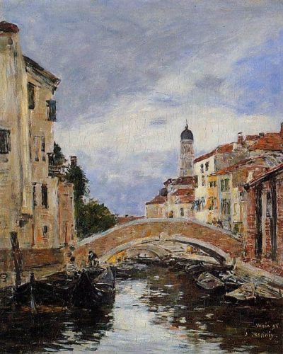 art oil painting reproduction of  Boudin Street Antibes - 1893 museum quality handmade
