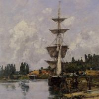 Boudin The Canal At Saint-valery-sur-somme - 1891