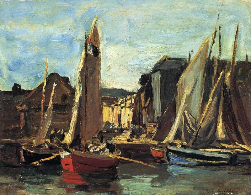 Boudin The Entrance To The Port Of Honfleur - 1865 museum quality