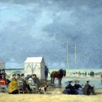 Boudin Time For Bathing At Deauville - 1865