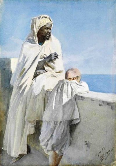 art oil painting reproduction of  Zorn - Boy In Algiers 1887 By Anders Zorn museum quality handmade