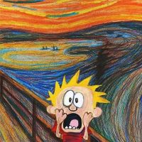 Calvin - The Scream Inspired By Munch artwork on canvas