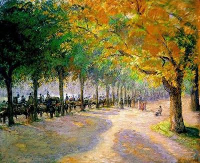 art oil painting reproduction of  Camille Pissarro Hyde Park Hand Painted Reproduction museum quality handmade