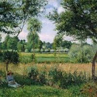 Camille Pissarro Morning Sunlight Effect Eragny 1899 Hand Painted Reproduction