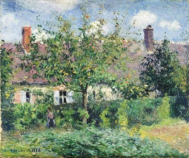 Camille Pissarro Peasant House At Eragny 1884 Hand Painted Reproduction museum quality