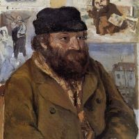 Camille Pissarro Portrait Of Paul Cezanne 1874 Hand Painted Reproduction