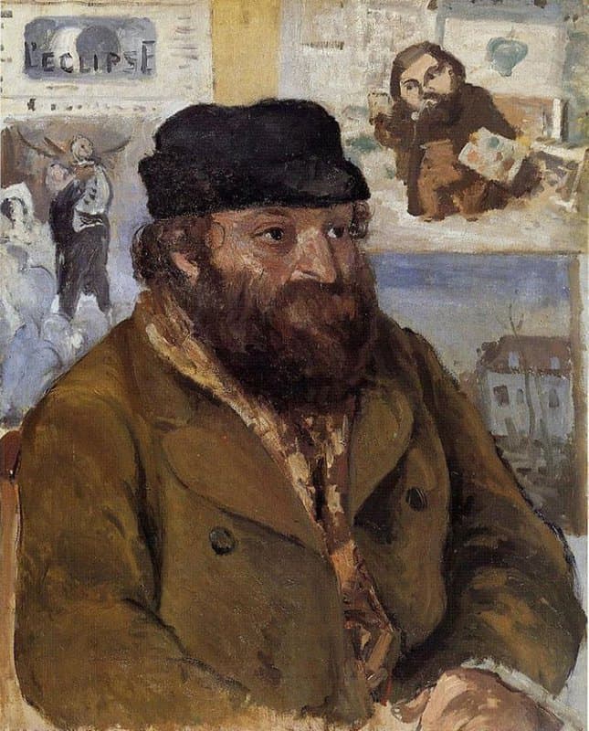 Camille Pissarro Portrait Of Paul Cezanne 1874 Hand Painted Reproduction museum quality