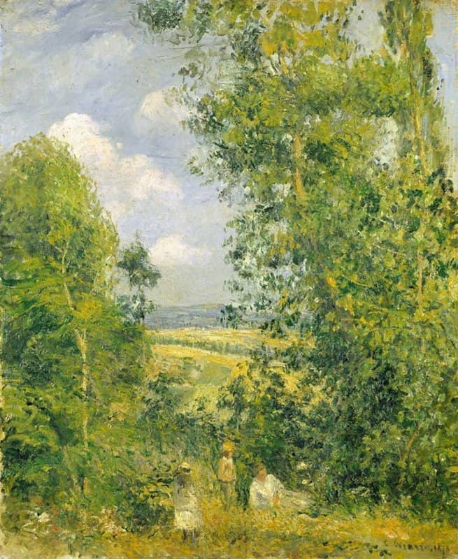 Camille Pissarro Resting In The Woods At Pontoise 1878 Hand Painted Reproduction museum quality