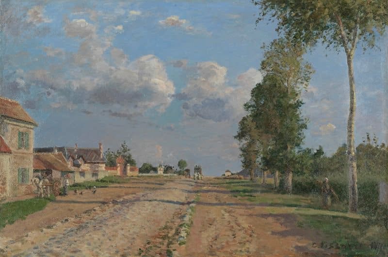 Camille Pissarro Route De Versailles Rocquencourt 1871 Hand Painted Reproduction museum quality