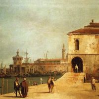 Canaletto Fonteghetto Della Farina Hand Painted Reproduction