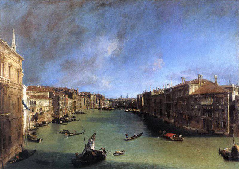 Canaletto Grand Canal Looking Northeast From From The Palazzo Balbi To The Rialto Bridge museum quality