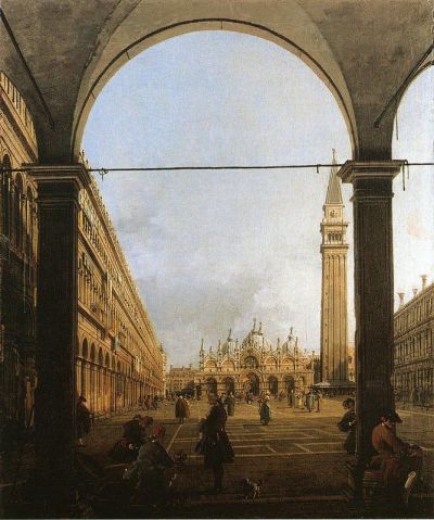 art oil painting reproduction of  Canaletto Piazza San Marco Looking East museum quality handmade