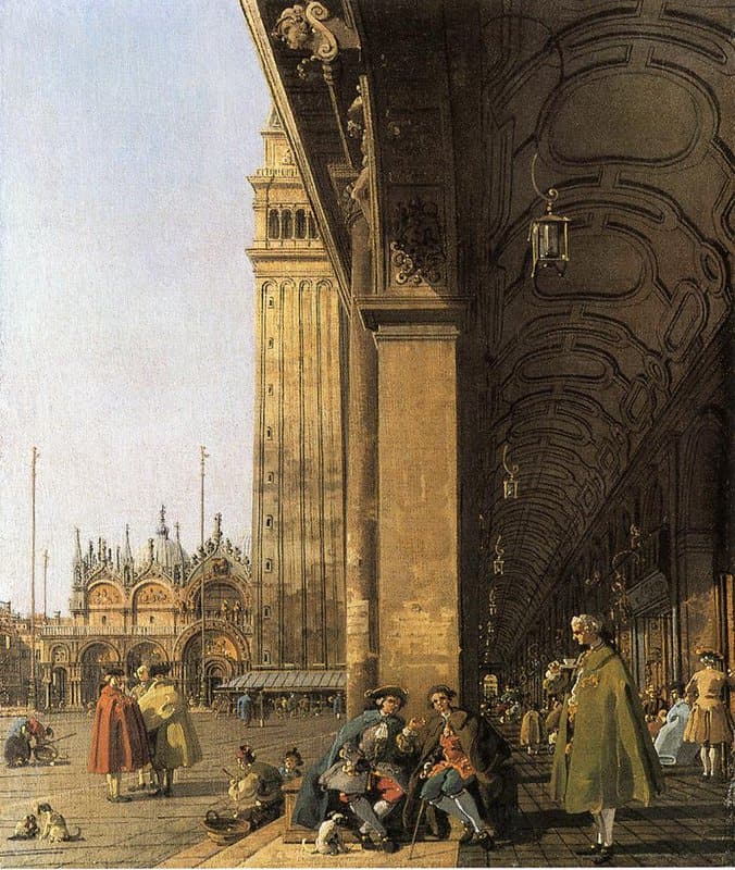 Canaletto Piazza San Marco Looking East From The Southwest Corner museum quality