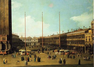 art oil painting reproduction of  Canaletto Piazza San Marco Looking Towards San Geminiano museum quality handmade