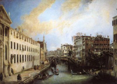art oil painting reproduction of  Canaletto Rio Dei Mendicanti museum quality handmade