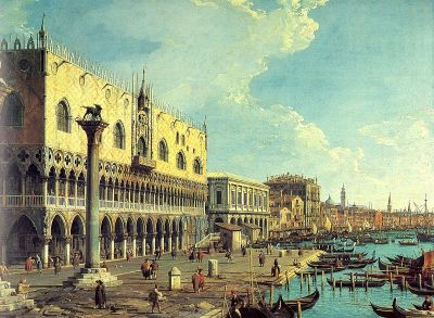 art oil painting reproduction of  Canaletto Riva Degli Schiavoni Looking East museum quality handmade