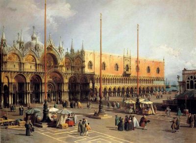art oil painting reproduction of  Canaletto San Marco Square- Venice museum quality handmade