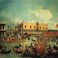 Canaletto The Bucintgoro By The Molo On Ascension Day Hand Painted Reproduction