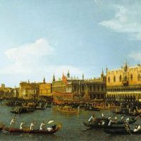 Canaletto The Bucintoro Venice Hand Painted Reproduction