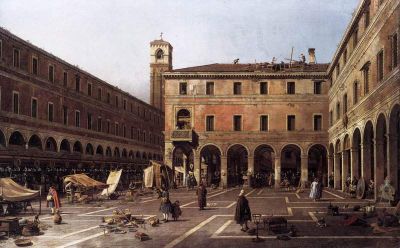 art oil painting reproduction of  Canaletto The Campo Di Rialto museum quality handmade