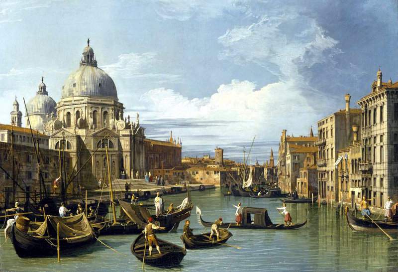 Canaletto The Grand Canal And The Church Of The Salute museum quality