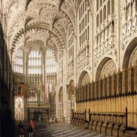 Canaletto The Interior Of Henry Vii Chapel In Hand Painted Reproduction