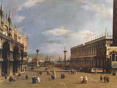 art oil painting reproduction of  Canaletto The Piazzetta museum quality handmade