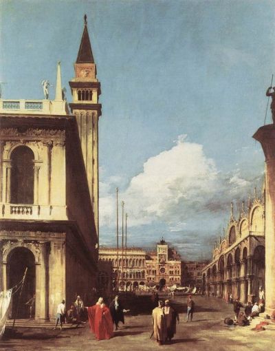 art oil painting reproduction of  Canaletto The Piazzetta Looking Toward The Clock Tower museum quality handmade