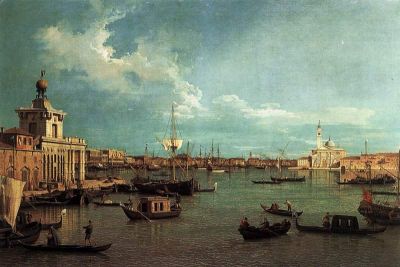 art oil painting reproduction of  Canaletto Venice- The Basin From The Giudecca museum quality handmade