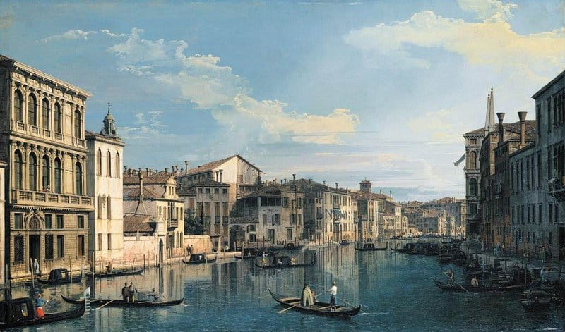 Canaletto Venice- The Grand Canal From Palazzo Flangini To The Church Of San Marcuola museum quality
