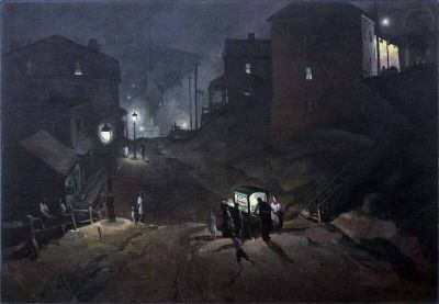 art oil painting reproduction of  Carl Gaertner The Popcorn Man 1930 museum quality handmade