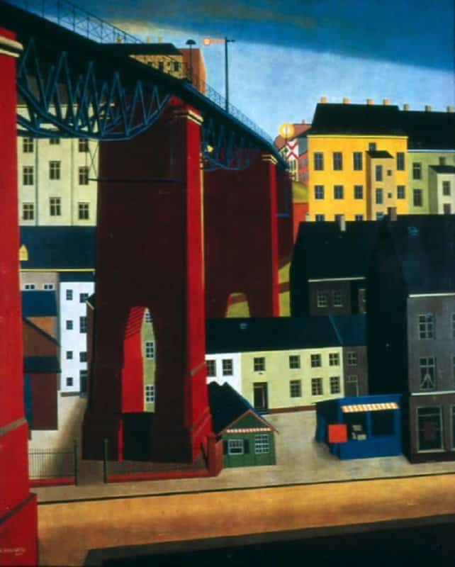 Carl Grossberg Bridge Over The Schwarzbachstrasse In Wuppertal 1927 museum quality