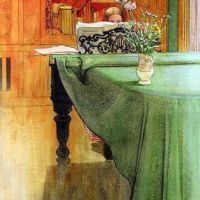 Carl Larsson Brita At The Piano 1908