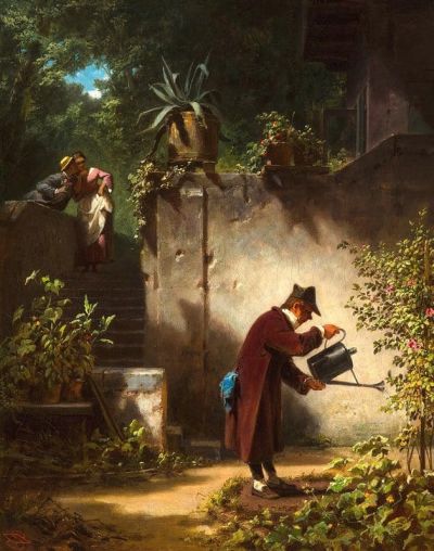 art oil painting reproduction of  Carl Spitzweg The Flower Friend museum quality handmade