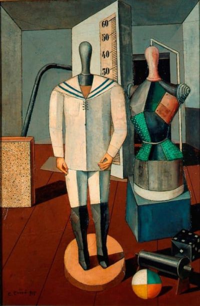 art oil painting reproduction of  Carlo Carr Mother And Son 1917 museum quality handmade
