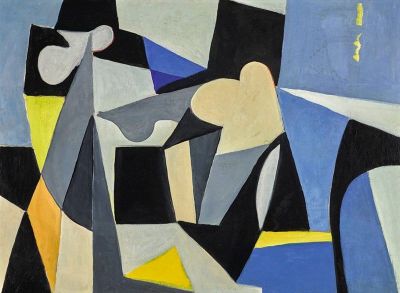 art oil painting reproduction of  Casimir Zielenkiewic Caziel Composition Number 19 museum quality handmade