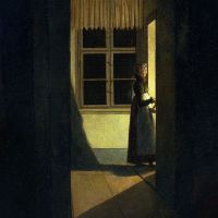 Caspar David Friedrich The Woman With The Candlestick C. 1825