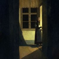 Caspar David Friedrich The Woman With The Candlestick C. 1825 Hand Painted Reproduction