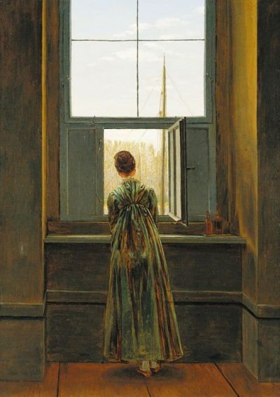 art oil painting reproduction of  Caspar David Friedrich Woman At A Window 1822 museum quality handmade
